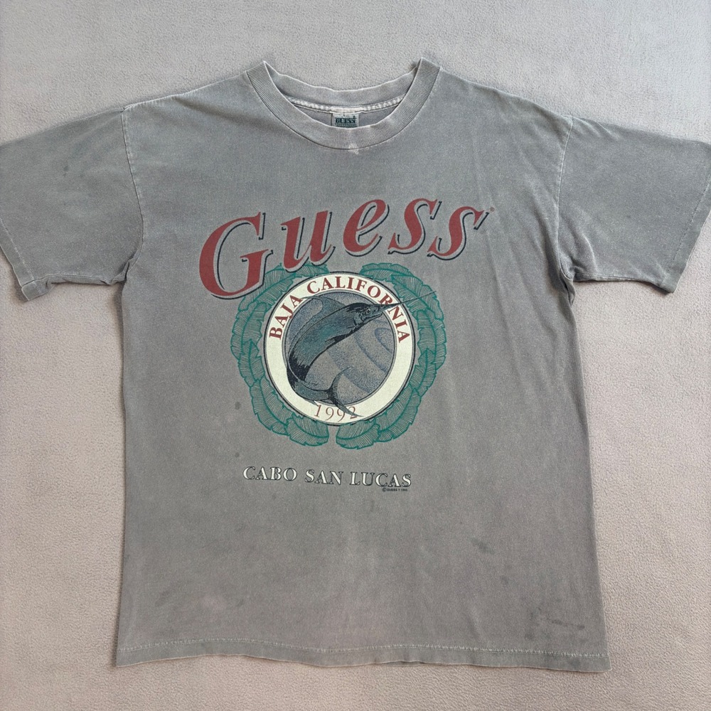 Vintage Guess Baja California Cabo San Lucas Single Stitch T-Shirt L 90's